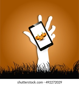 Halloween Party Background,Happy Halloween message design background.