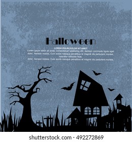 Halloween Party Background,Happy Halloween message design background.