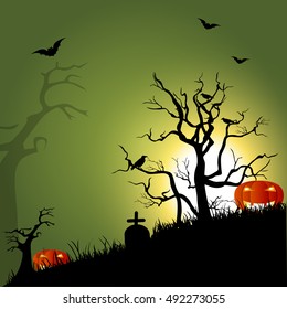 Halloween Party Background,Happy Halloween message design background.