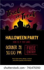 Halloween party banner