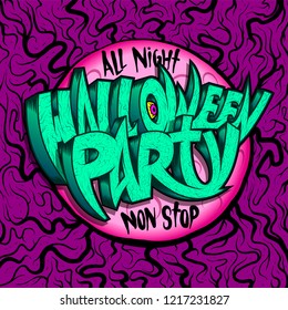 Halloween party banner concept, invitation card