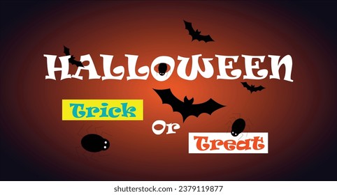 Halloween party banner design illustration 