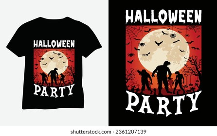 Halloween party, best halloween celebration t-shirt vector