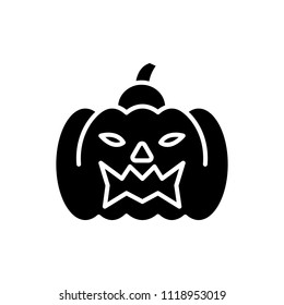 Halloween party black icon concept. Halloween party flat  vector symbol, sign, illustration.