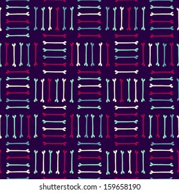 Halloween party bones background seamless pattern. Vector pattern for web page backgrounds, postcards, greeting cards, invitations, pattern fills, surface textures. Great for children bedroom.