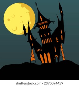 Halloween party, bright banner set. Helloween vector banner design, happy halloween background