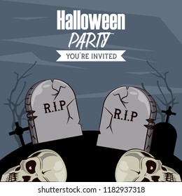 Halloween party card