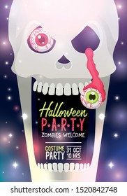Halloween party card design ,vector illustration