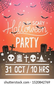 Halloween party card design ,vector illustration