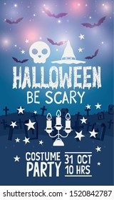 Halloween party card design ,vector illustration