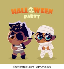 halloween party celebration, boys in costumes