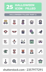 Halloween Party Celebration Filled Style Icon Design