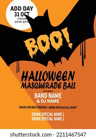 Halloween party celebration flyer poster or social media post design