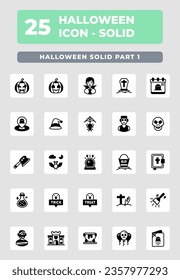 Halloween Party Celebration Glyph Style Icon Design