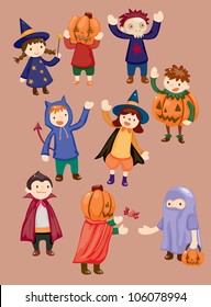 Halloween party child icon