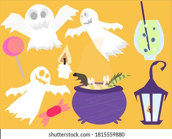 
Halloween Party Clip Art Set. Vector for Halloween party.