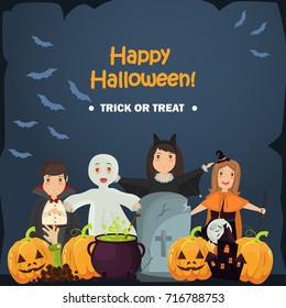 Halloween party color invitation background