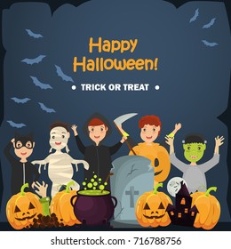 Halloween party color invitation background
