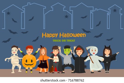 Halloween party color invitation background