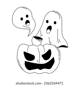 Halloween Party Coloring Page for  kids