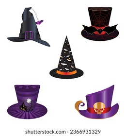 Halloween party costume element spooky decorated hats