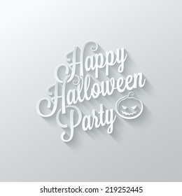 halloween party cut paper lettering background