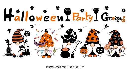 Halloween-Partywürze in orangefarbenem Schwarz-Weiß-Ton für Halloween-Dekorationen, T-Shirts, Becher, Kissen, Aufkleber, Karten, Hintergründe, Deckendesigns, Halloween für Kinder, Tapeten  