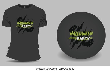 Halloween Party dark theme design for t-shirt