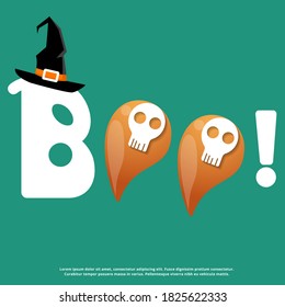 Halloween Party Day , pumpkins funny faces. Autumn holidays.Use Comic Books and Scary Movie Posters. Vector Illustration