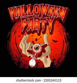 HALLOWEEN PARTY Halloween Day vector t-shirt design that are perfect for coffee mug, poster, pillow cover, Canvas design.