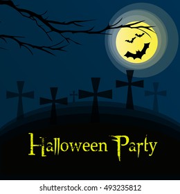 Halloween party, design background, vector illustration