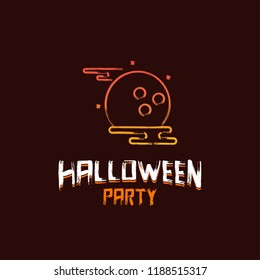 Halloween party design with dark brown background vector 