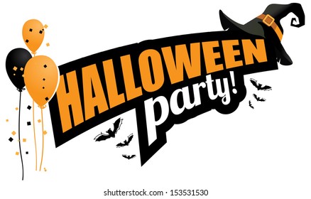Halloween party design element. EPS 10 vector, grouped for easy editing. No open shapes or paths.