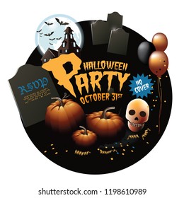 Halloween party design. EPS10 vector illustration.