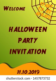Halloween party design invitation vector
