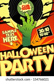 Halloween party design in pop-art style.