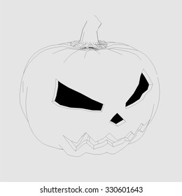 Halloween Party Design template, with pumpkin 