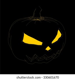 Halloween Party Design template, with pumpkin 