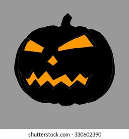Halloween Party Design template, with pumpkin. Vector background