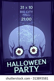 Halloween Party design template. Vector illustration. 