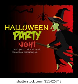 Halloween party design, vector illustration eps 10.