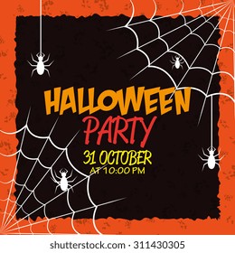 Halloween party design, vector illustration eps 10.