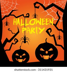 Halloween party design, vector illustration eps 10.