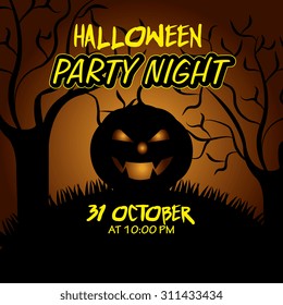 Halloween party design, vector illustration eps 10.