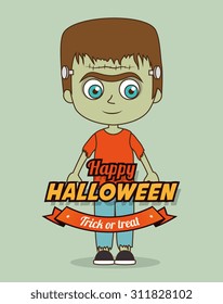 Halloween party design, vector illustration eps 10.