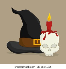 Halloween party design, vector illustration eps 10.