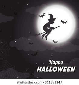 Halloween party design, vector illustration eps 10.