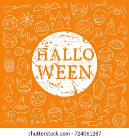 Halloween Party Doodle Design Vector Art Hand Made Icon