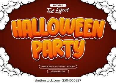 Halloween party editable text effect