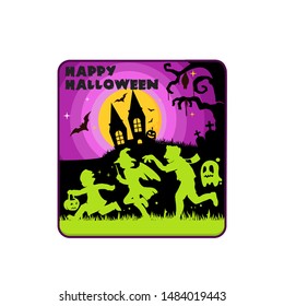 Halloween party event logo concept 